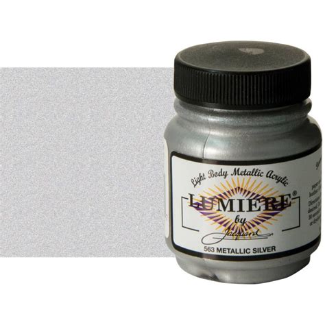 jacquard lumiere fabric color 8 oz jar metallic silver|jacquard lumiere paint.